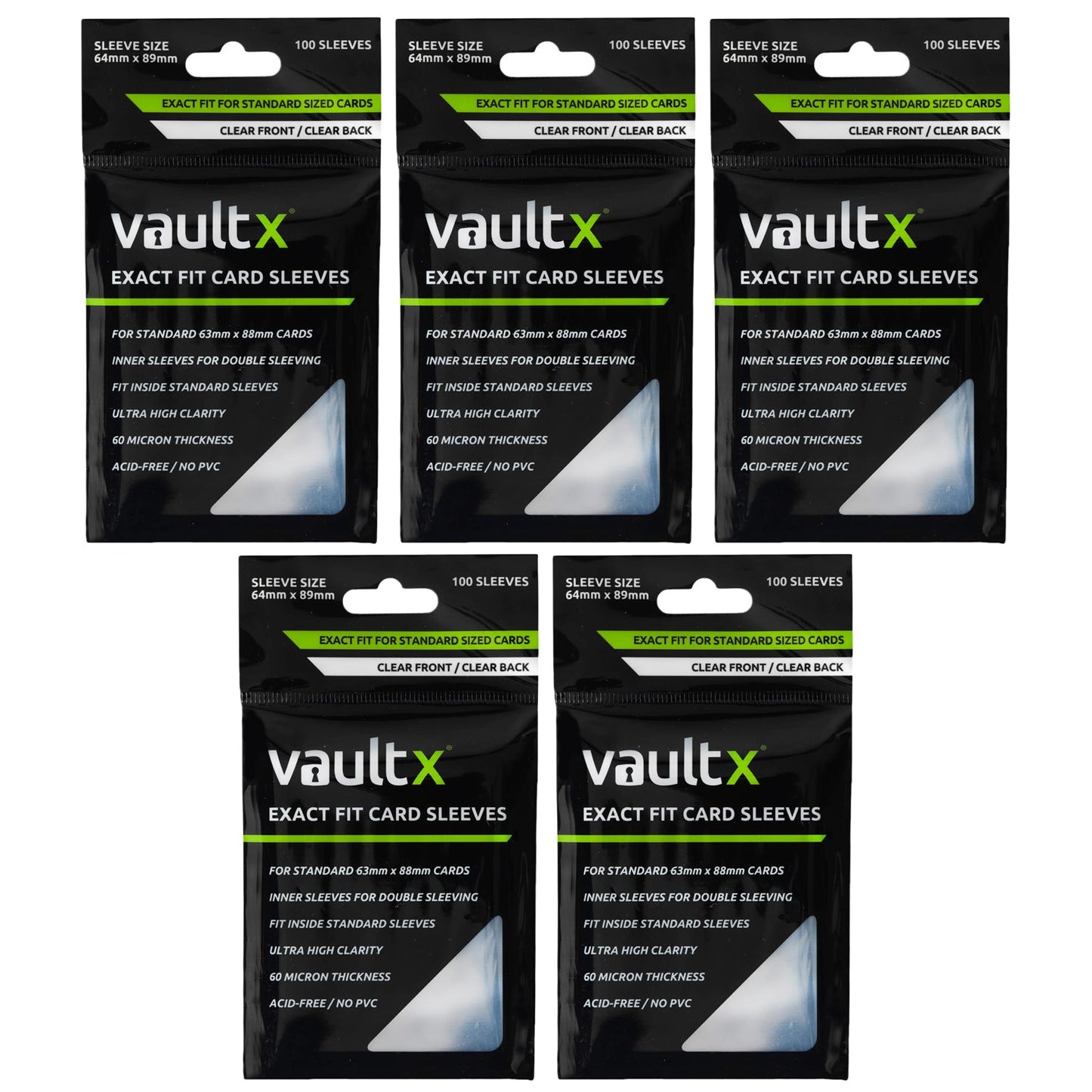 Vault X Exact Fit Card Sleeves