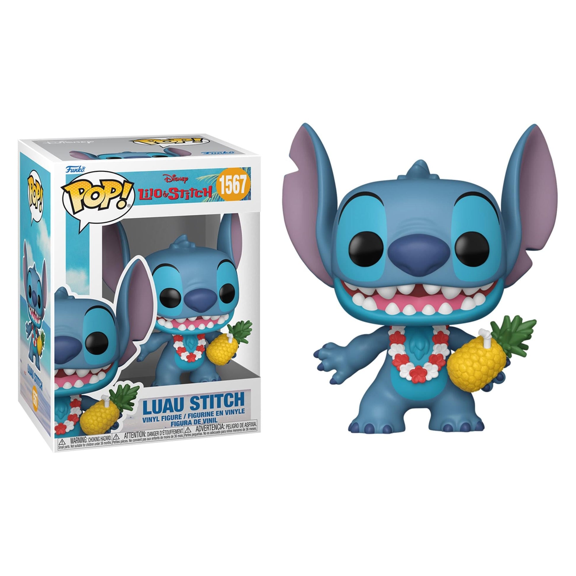 Funko Pop! Vinyl Disney Lilo & Stitch Luau Stitch #1567 in Funko window display box