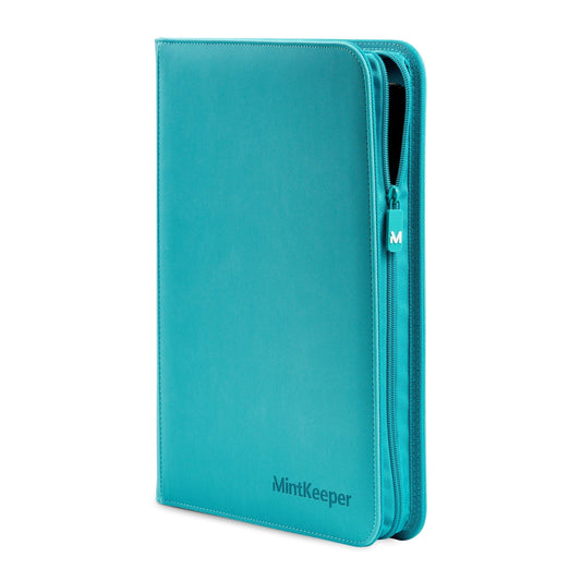 MintKeeper 9-Pocket Premium Zip Binder Aqua