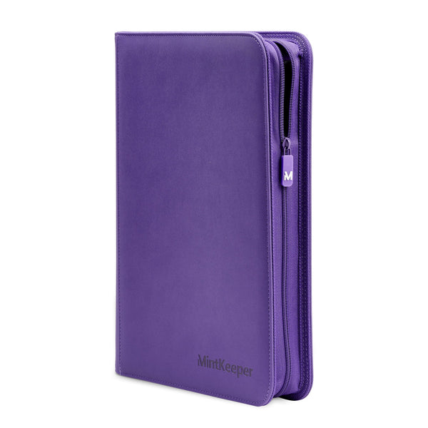 MintKeeper 9-Pocket Premium Zip Binder Purple
