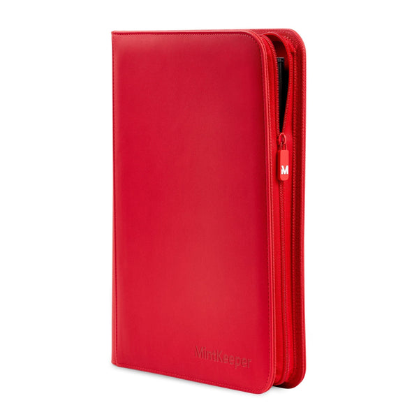 MintKeeper 9-Pocket Premium Zip Binder Red