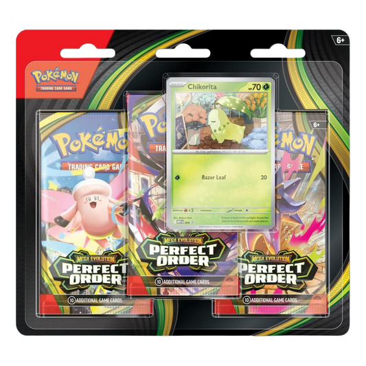 Pokémon TCG Perfect Order Chikorita 3-pack blister